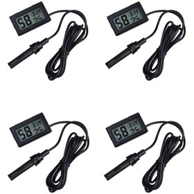 Resim 4 Adet Dijital Ekran Sıcaklık Ve Nem Ölçer - Termometre Higrometre Kuluçka 