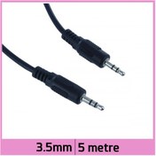 Resim Ti-Mesh 3.5Mm Stereo Ses Bağlantı Kablosu - Siyah - 5M 