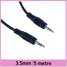 Resim Ti-Mesh 3.5Mm Stereo Ses Bağlantı Kablosu - Siyah - 5M 