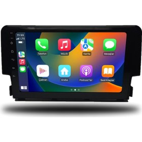 Resim Oskodi Honda Civic Fc5 Android Carplay Multimedya 2016-2020 4gb Ram + 64gb Hafıza 