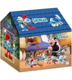 Resim Şirinler - Smurfs Temalı Lisanslı Kaliteli Kumaşlı 2 Kişilik Kolay Kurulum Eğlenceli Çocuk Oyun Çadırı 
