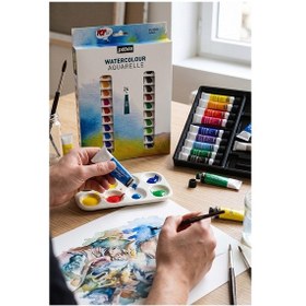 Resim Sulu Boya 18 Renk 12 Ml Tüp 1 Paket Pepeo Suluboya Seti 18 Li Tüpte Canlı Parlak Ve Solmayan Profesyonel Çok Renkli 