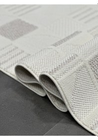 Resim Woolen Halı Venis Bukle Halı 8803 Bej Renkli 