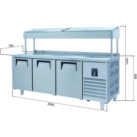 Resim Galleyz Make Up Buzdolabı - 3 Kapılı - Yüksek 200X70X85/143 cm 