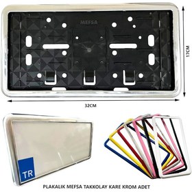 Resim Plakalık Plastik Tak Kolay Kare Krom Çerçeveli 1 Adet 