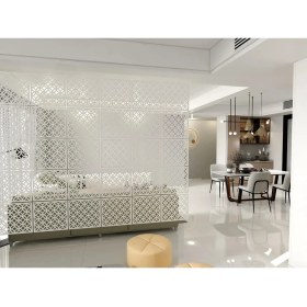 Resim Kayasan Ahşap Kayasan ® Lazer Kesim Sarkıt Paravan, Ahşap Seperatör, Oda Ayırıcı 4'lü Panel Levha Seti 