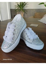 Resim Scarpe Magiche Kız Çocuğu Gümüş Renkli Bağcıklı Ayakkabı 31-35 Numara Arası Işıksızdır Gümüş 