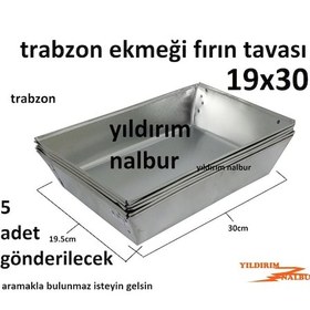 Resim Trabzon Ekmeği 19x30 Fırın Tavası Puntalı Büyük Boy Duble Taş Fır 