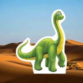 Resim Ayaklı Pano Sevimli Dino Temalı 36x28cm Doğum Günü Masa Dekoru Çocuk Odası Süsü Diğer 