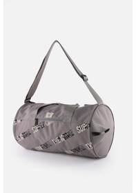 Resim İcone Bag Unisex Spor Çanta Silindir Model, Baskılı, Ön Ve İç Cepli, Yan Saplı, Ayarlanabilir Omuz Askılı Gri 
