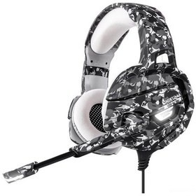 Resim Xindoker Onıkuma K5 Camo Gri Oyun Kulaklığı 5.1 Ses 3.5mm Jack İle Ps4 Xbox Bilgisayar Uyumlu Led Işıklı Gürültü Engelleme Mikrofonlu 10.1" 