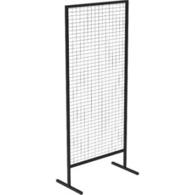 Resim Rafburada Tel Pano Standı Siyah Çelik Malzeme ile 60x150 cm Çok Gözlü Depolama Çözümü 