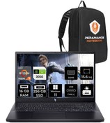 Resim ACER Nitro V15 R5 7535HS 16GB 256GB SSD RTX3050/6GB 15.6'' 144Hz FHD W11P Gaming Laptop & PER4 ÇANTA 