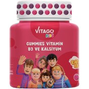 Resim VİTAGO Kids Rafadan Tayfa Gummies Vitamin D3, Kalsiyum İçeren Çiğnenebilir Form Takviye Edici Gıda 30 Adet 