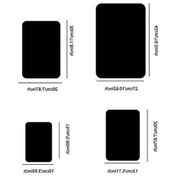 Resim Novahub 4 Adet 15cm X 10cm Yuvarlak Köşe Akrilik Ayna Sticker, Siyah Diğer 