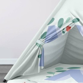 Resim instababyrooms Çocuk Oyun Çadırı Baş Harf ve Çiçek Çelengi Dijital Baskılı 
