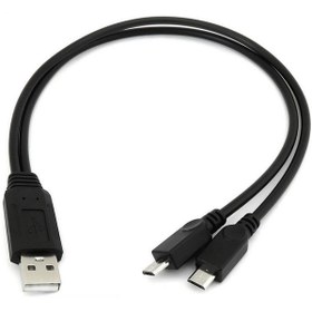 Resim Micro Mikro USB Y Kablo Data Power Çevirici Dönüştürücü Adaptör 