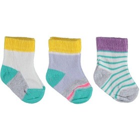 Resim Tezcanstore Bibaby Biorganic Rainbow Unisex 3'Lü Çorap 68406 Kız-Kız-0-3 Ay 
