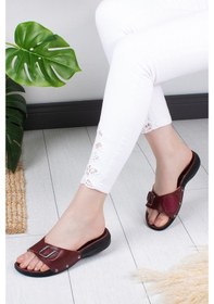 Resim Khayt Minel Anatomik Ortopedik Jel Taban Günlük Kadın Terlik-Bordo (553471268) Bordo 