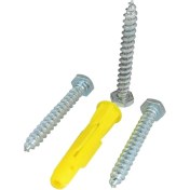 Resim Plastik Dübel + Vida (100 Adet) (4887) 