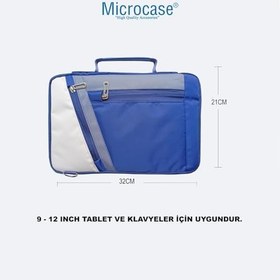 Resim Microcase Poco Pad 12.1 inch Uyumlu Tablet Çanta+Türkçe Bluetooth Klavye +Mouse+ Standı AL4383 Lacivert 