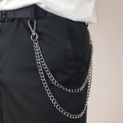 Resim Alaşım Punk Rock Tarzı Zincir, Erkekler Kadınlar İçin, Bel Anahtarlık Kot Pantolon Kemer Zincirleri Kemer, Erkek Takı Aksesuarları 