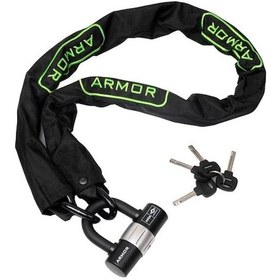 Resim Armor Motosiklet İçin Yüksek Güvenlikli Dövme Çelik Zincir Kilit 10mmx1.20mt-810 Mv 