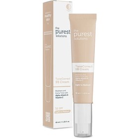 Resim The Purest Solutions ToneCorrect BB Cream SPF50+ Lekeli Ciltler İçin Cilt Tonu Eşitleyici 40 ml - Light to Medium 