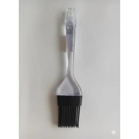 Resim Silikon Fırça, Mutfak Kullanımı Için Şeffaf Pilastik Saplı Askılı (1, Siyah) 