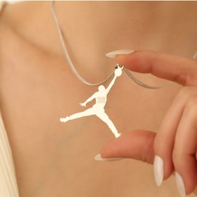 Resim EskiJewelry 925 Ayar Gümüş Jordan Kolye 