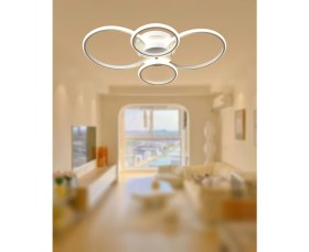 Resim TT Aydınlatma TT035-4-BY Tt Aydınlatma Drone Modeli Mat Beyaz 4 Lü LED Avize 