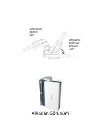 Resim THOOR YAYLI CAM KAPI MENTEŞESİ DUVARDAN CAMA 