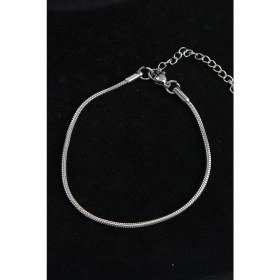 Resim Pazarcan 316L Çelik Oval Italyan Model Gümüş Renk Erkek Bileklik - TJ-EB3739 