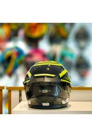 Resim Rhkc 528 Çenesiz Vizörlü Yazlık Açık Kask Monkey Sarı - Siyah 