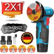 Resim Böhrer V128 5AH Çift Batarya Akülü Açılı Avuç Taşlama Makinesi 