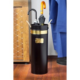 Resim Feyza Design Altın Detaylı Metal Dekoratif Şemsiyelik, 22X22X55CM, Evinize Şıklık Katın 