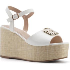 Resim Nine West Monnı 5fx Beyaz Kadın Dolgu Topuk Sandalet 
