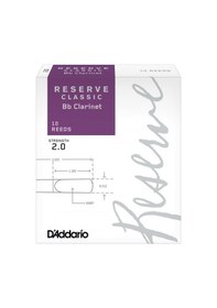 Resim D'addario Dct1020 Reserve Classic Bb Klarnet Kamışı No: 2.0 Orta Seviye/eğitim - 10'lu Paket Geleneksel Fransız Kesim Ve Dengeli Tepki 