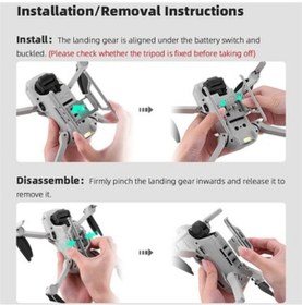 Resim Lasonstiges Mavic Mini/mini 2/mini Se Için Iniş Takımı Hızlı Bırakma Yüksekliği Uzatılmış Bacak Koruyucu Aksesuarları 