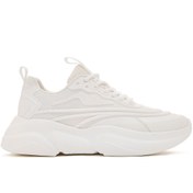 Resim Derimod Kadın Beyaz Bağcıklı Kalın Tabanlı Sneaker 25SFD431114 