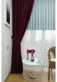 Resim Evdepo Home Deniz Soft Pileli Fon Perde Bordo (446544119) Bordo 