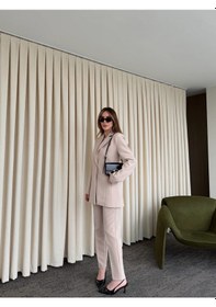 Resim Laluvia Taş Belden Oturtma Blazer Ceket - 9684 Taş 