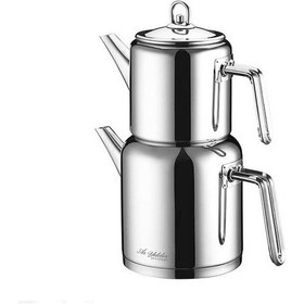 Resim Aryıldız Vento Prestige Büyük Boy Paslanmaz Çelik Çaydanlık Takımı Gri 