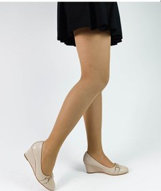 Resim Bej Renk Tokalı Dolgu Topuklu Kadın Ayakkabı Bej 