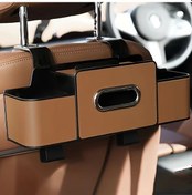 Resim Dashanshop A-brown Çocuk Koltuğu Organizerı: Doku Tutuculu, Ayarlanabilir Çift Bölmeli Dayanıklı Abs 