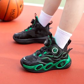 Resim Erkekler için Basketbol Sneaker'ları - 2025 Yeni Stil, Çocuklar için Döner Tokalı Spor Ayakkabıları, Koşu, Yürüyüş ve Günlük Giyim için İdeal, Düşük Top Tasarım, EVA Taban, Kumaş İç, Erkekler için Sneaker'lar|Spor Tasarımı|Eva Tabanlı Sneaker 