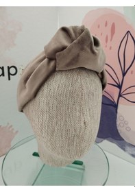 Resim Papyonbebek0 Gri Kadife Bandana - Gri - Organik & El Yapımı Gri 
