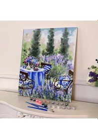 Resim Sayılarla Boyama Seti 40 X 50 Cm Tuval Şasesine Gerili Lavanta Masası 