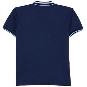 Resim Erkek Slim Fit Dar Kesim %100 Pamuk Lacivert Polo Yaka Tişört-50176 Lacivert 