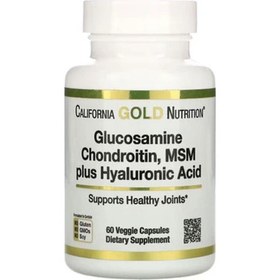 Resim California Gold Nutrition, Glucosamine Glukozamin Chondroitin, MSM plus Hyaluronic 60 Veggie Caps 